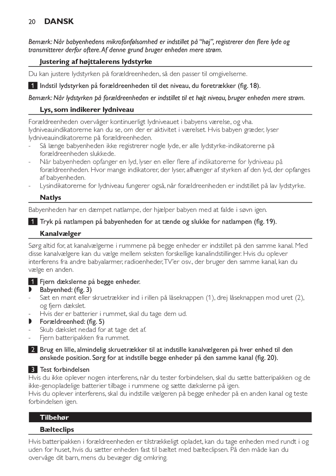 Philips SCD481 manual Tilbehør 