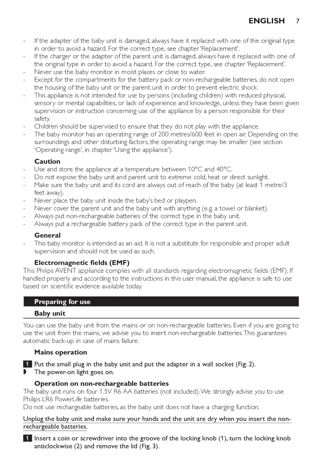 Philips SCD481 manual English, Preparing for use 