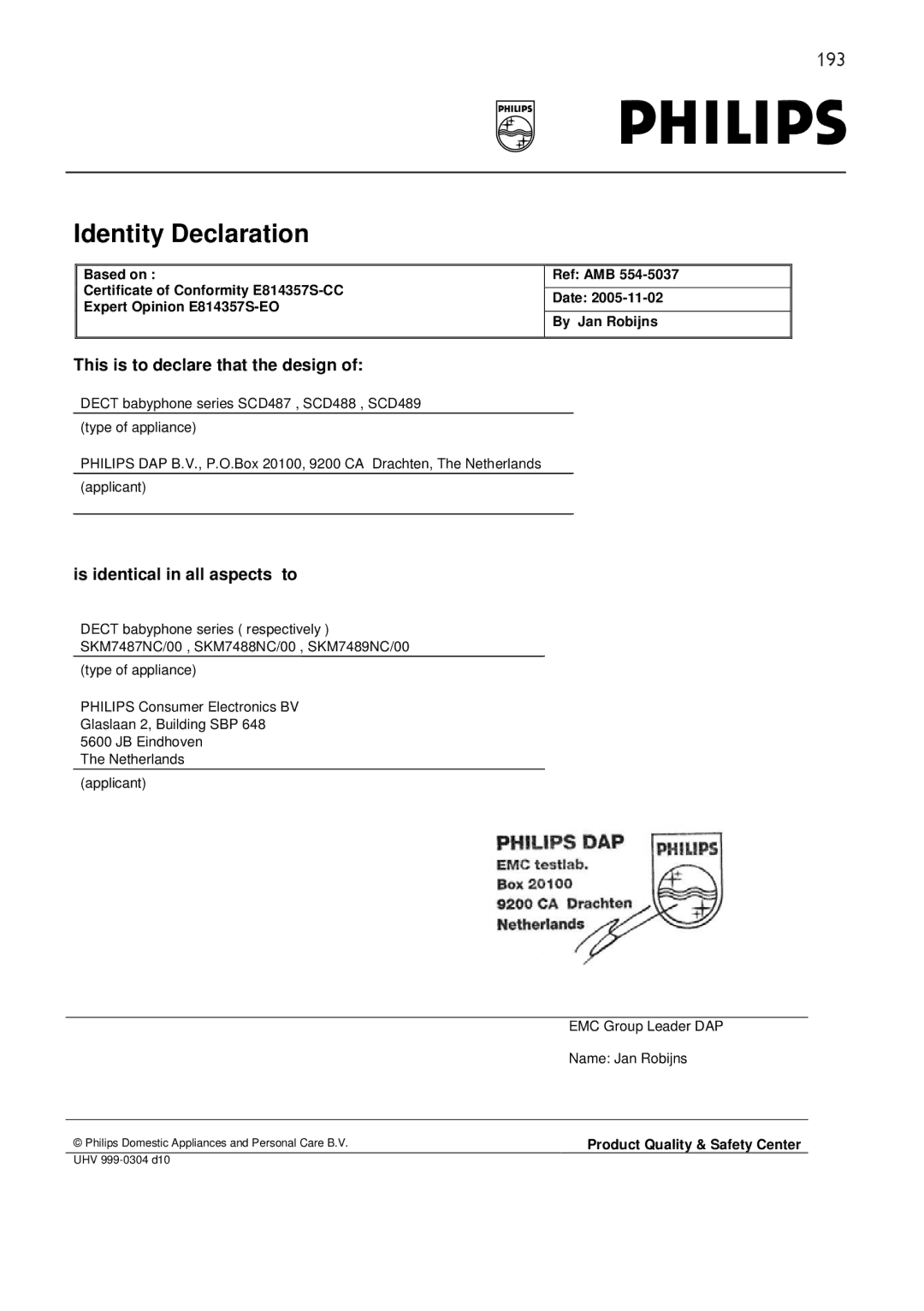 Philips SCD489 manual 