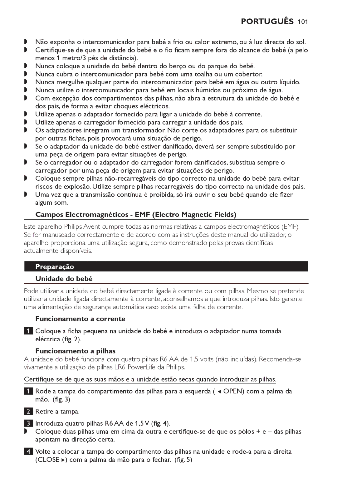 Philips SCD498 manual Português, Preparação 