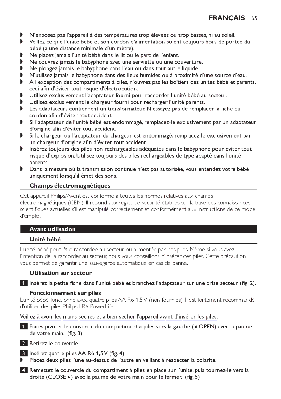 Philips SCD498 manual Français, Avant utilisation 