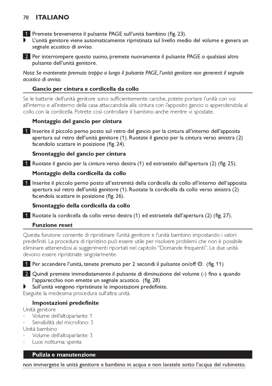 Philips SCD498 manual Pulizia e manutenzione 