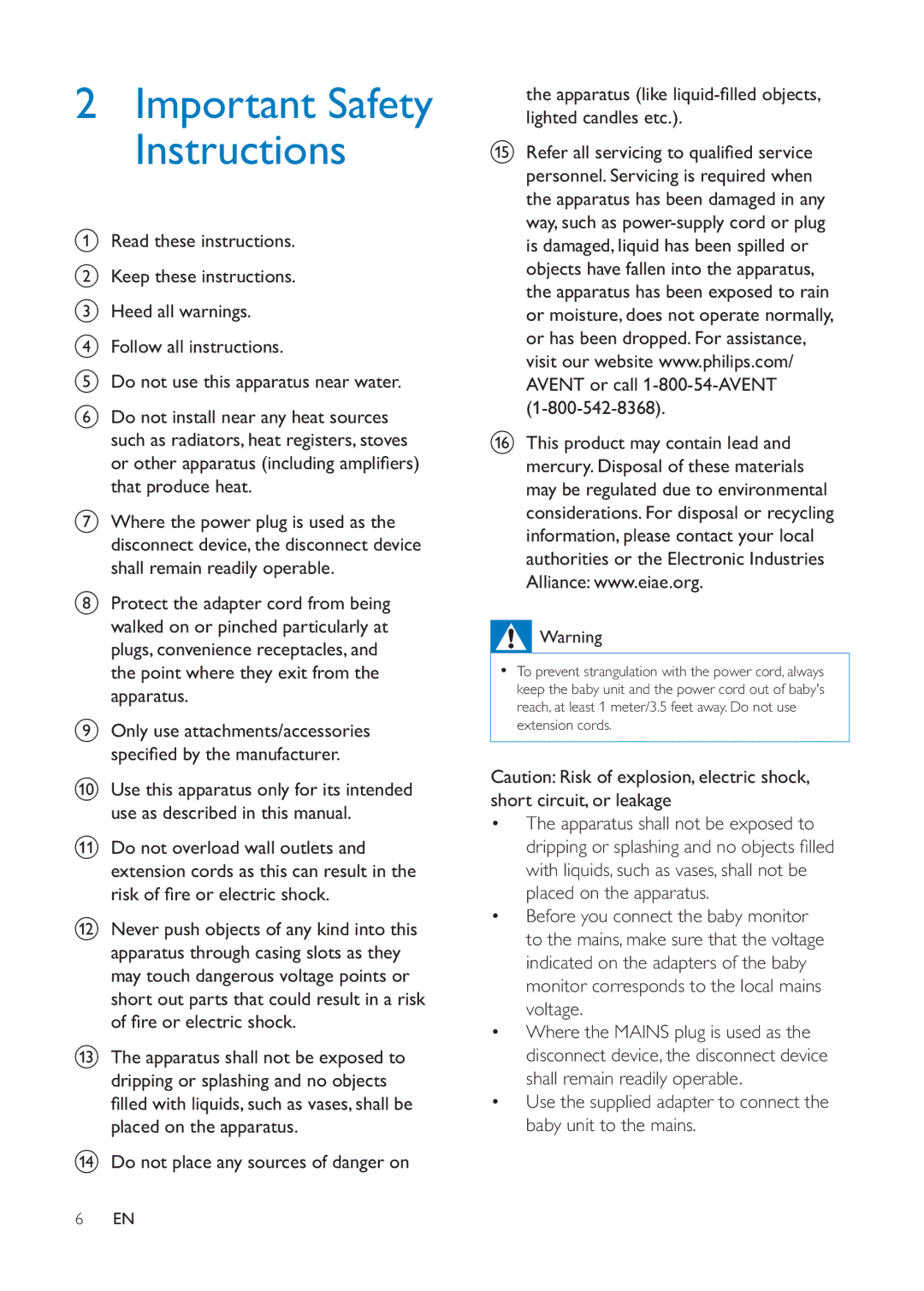 Philips SCD609, SCD610 user manual Important Safety Instructions, That produce heat 