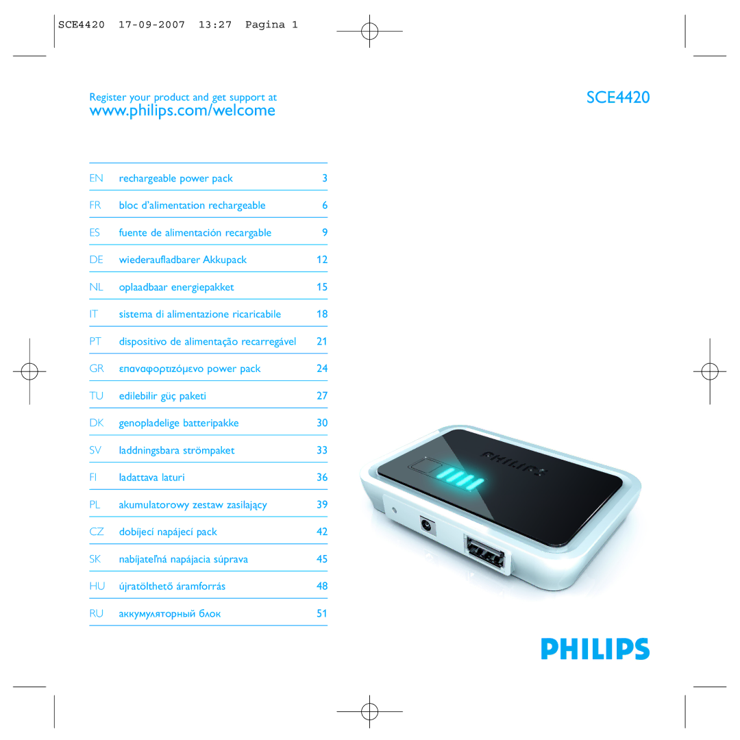 Philips SCE4420 manual 