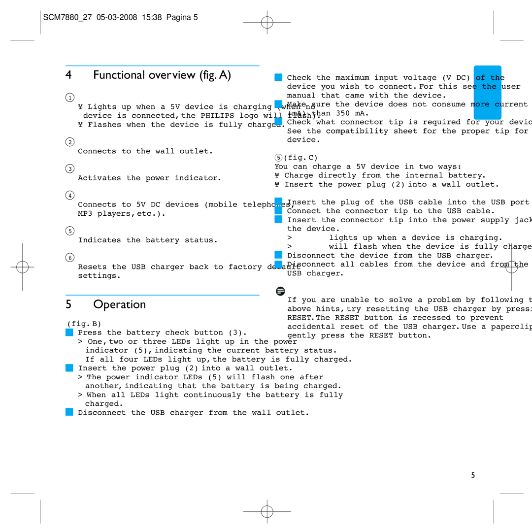 Philips SCM7880/27 manual Functional overview fig. a, Operation 