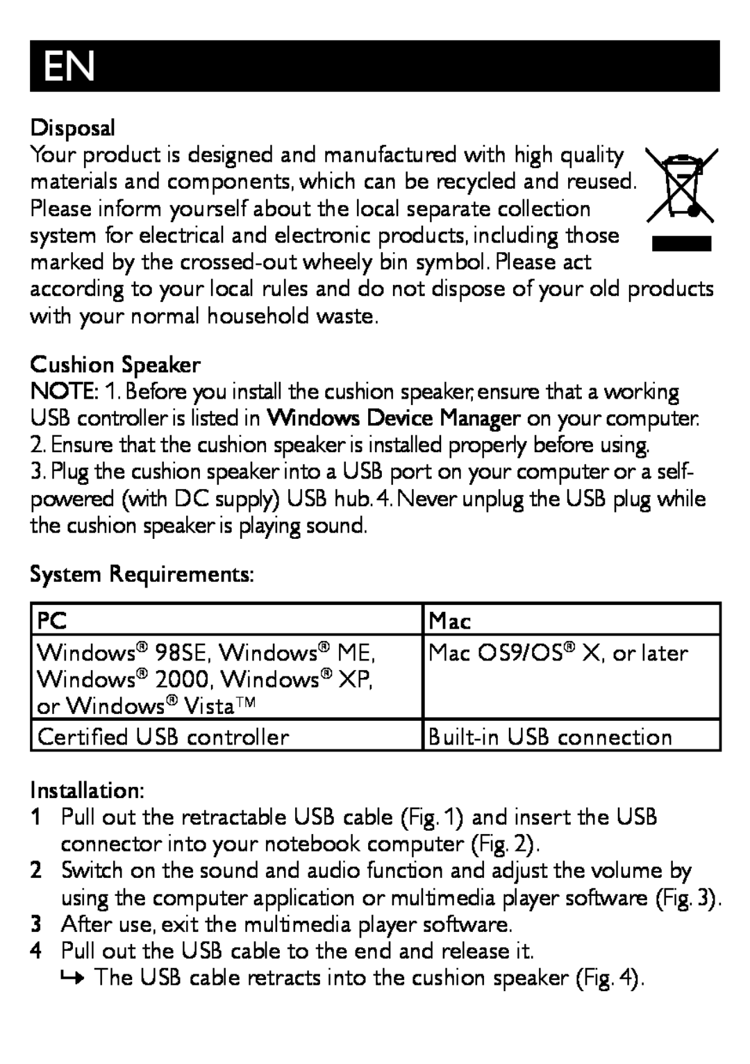 Philips SDC5100/27 user manual 