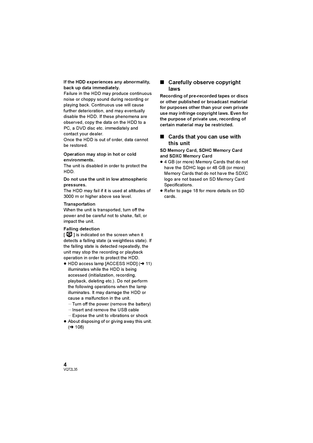 Philips SDR-S50 operating instructions Carefully observe copyright laws, Cards that you can use with this unit 