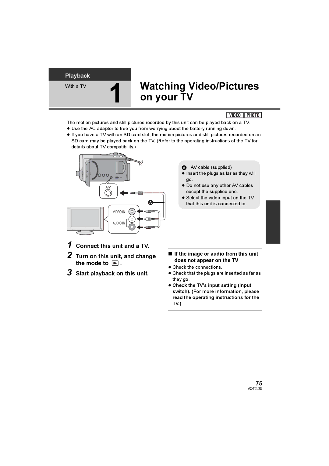 Philips SDR-S50 operating instructions Watching Video/Pictures, On your TV, With a TV 