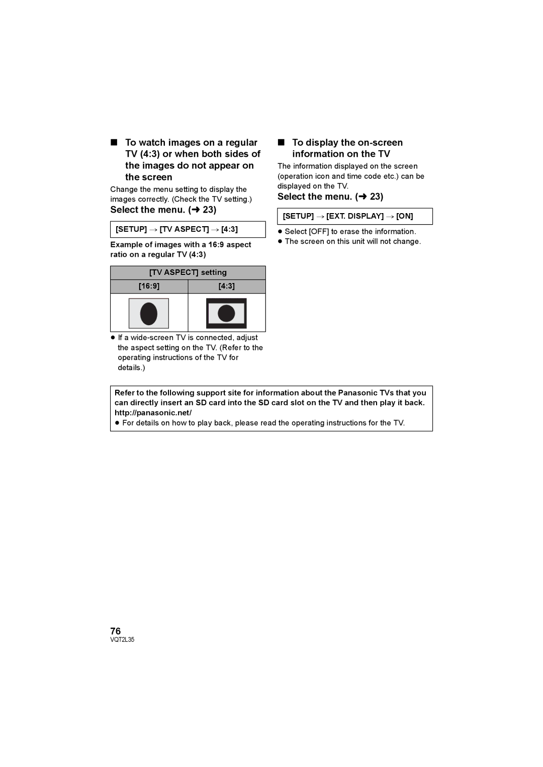 Philips SDR-S50 operating instructions To display the on-screen information on the TV, Setup # EXT. Display # on 