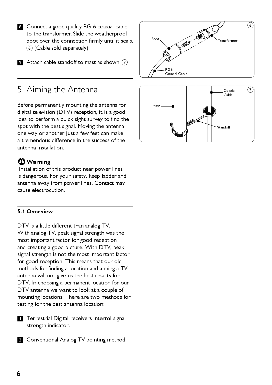 Philips SDV4310/27 manual Aiming the Antenna, Overview 