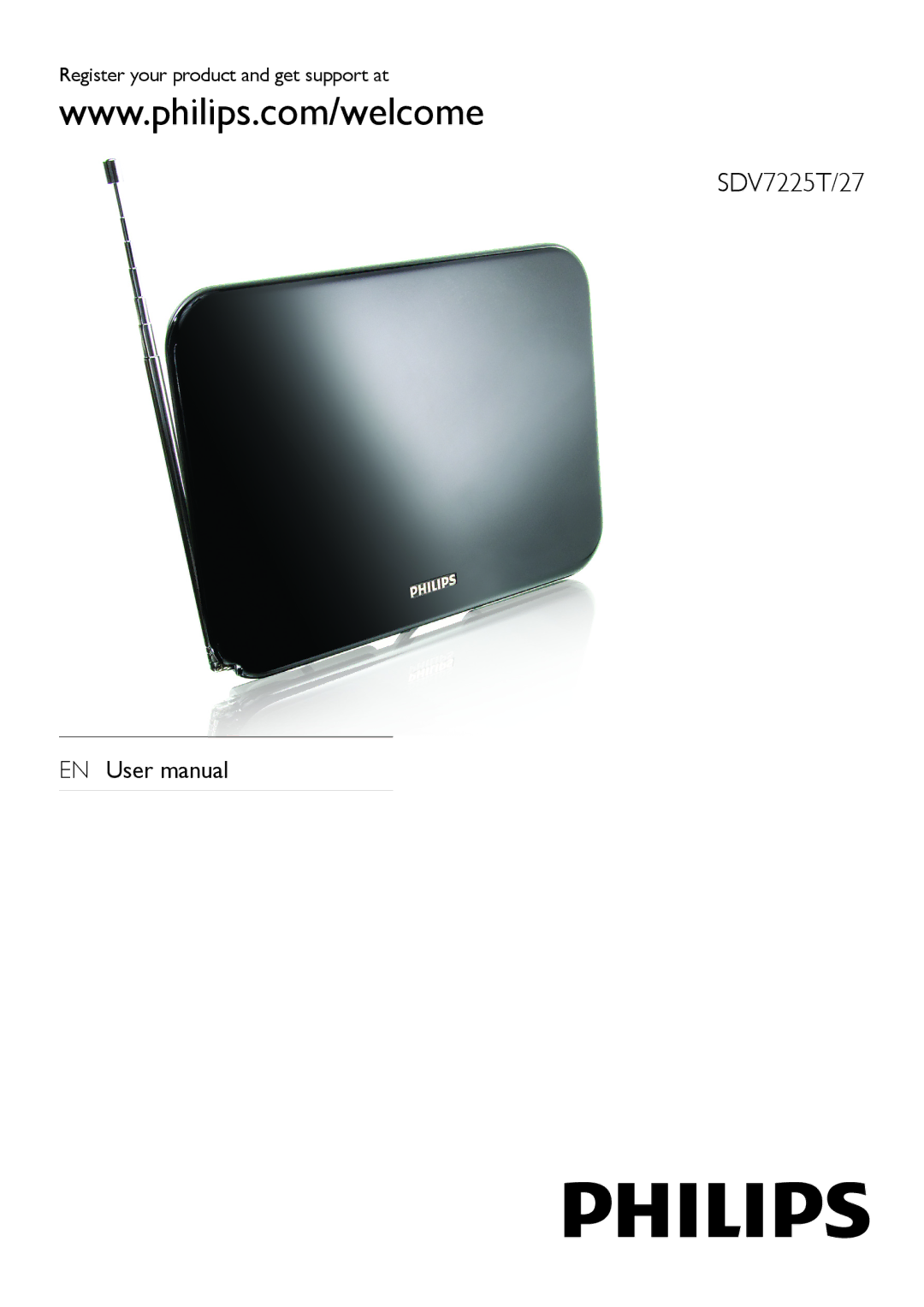 Philips SDV7225T/27 user manual Register your product and get support at 