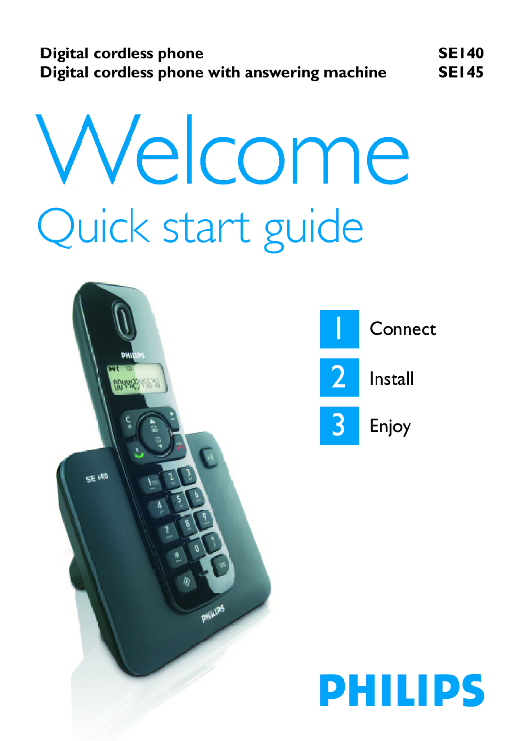 Philips SE140 quick start Welcome 