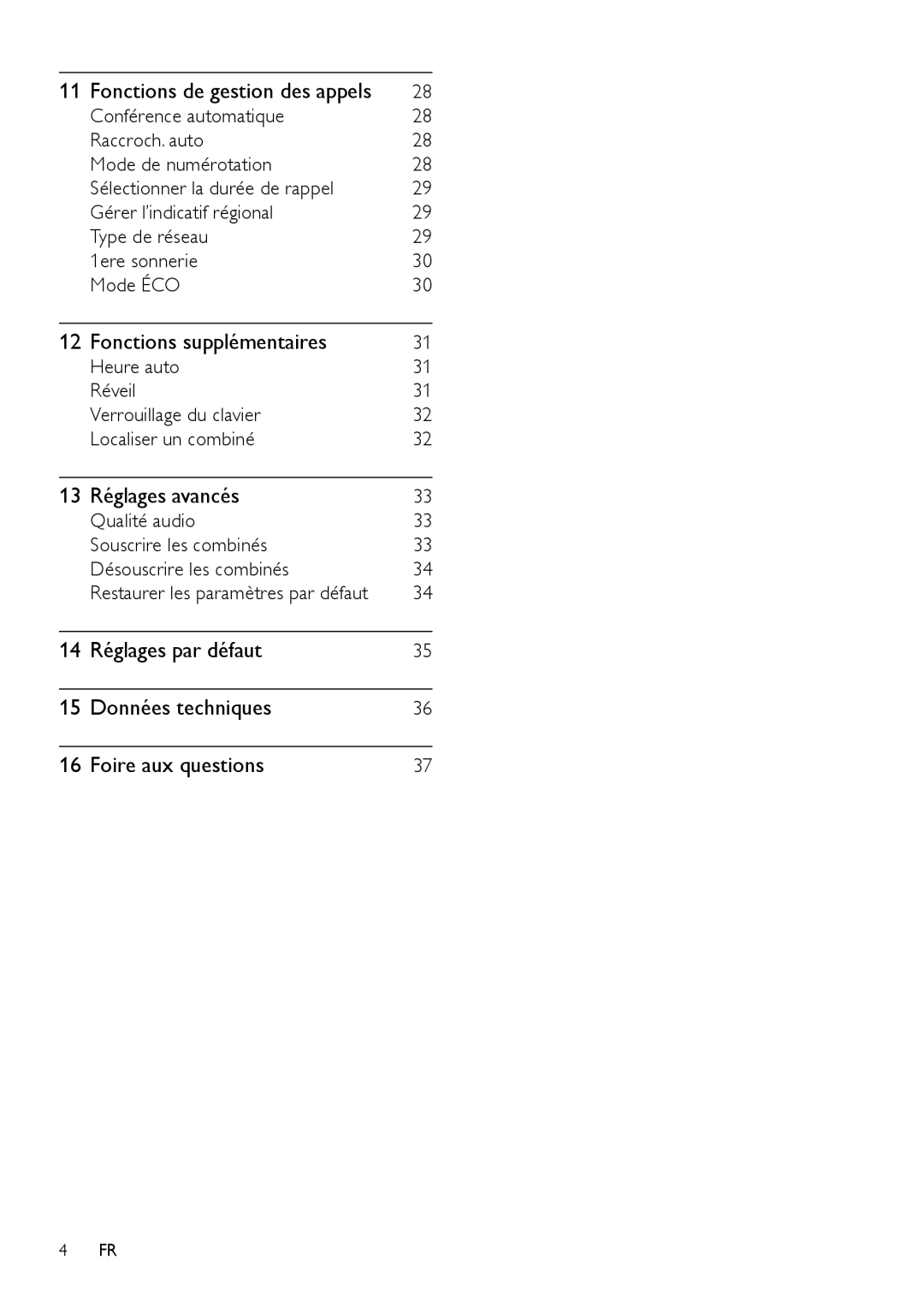 Philips SE171 manual Fonctions supplémentaires 