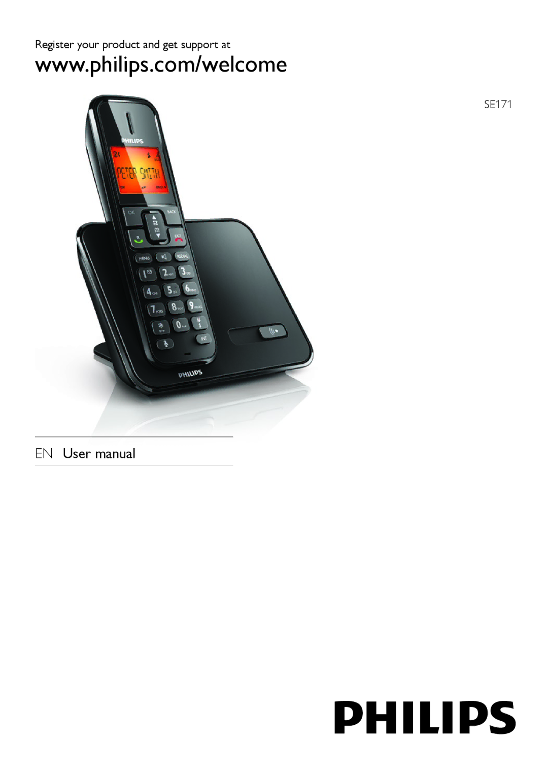 Philips user manual Register your product and get support at SE171 