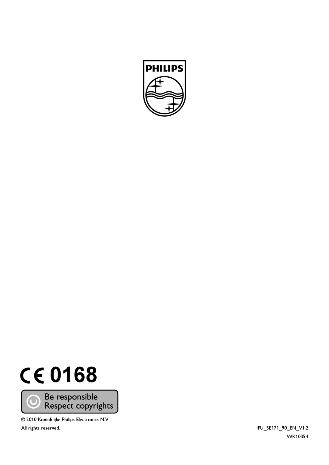 Philips SE171 user manual 0168 