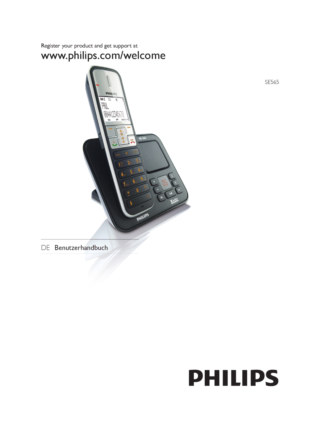 Philips manual DE Benutzerhandbuch, Register your product and get support at SE565 