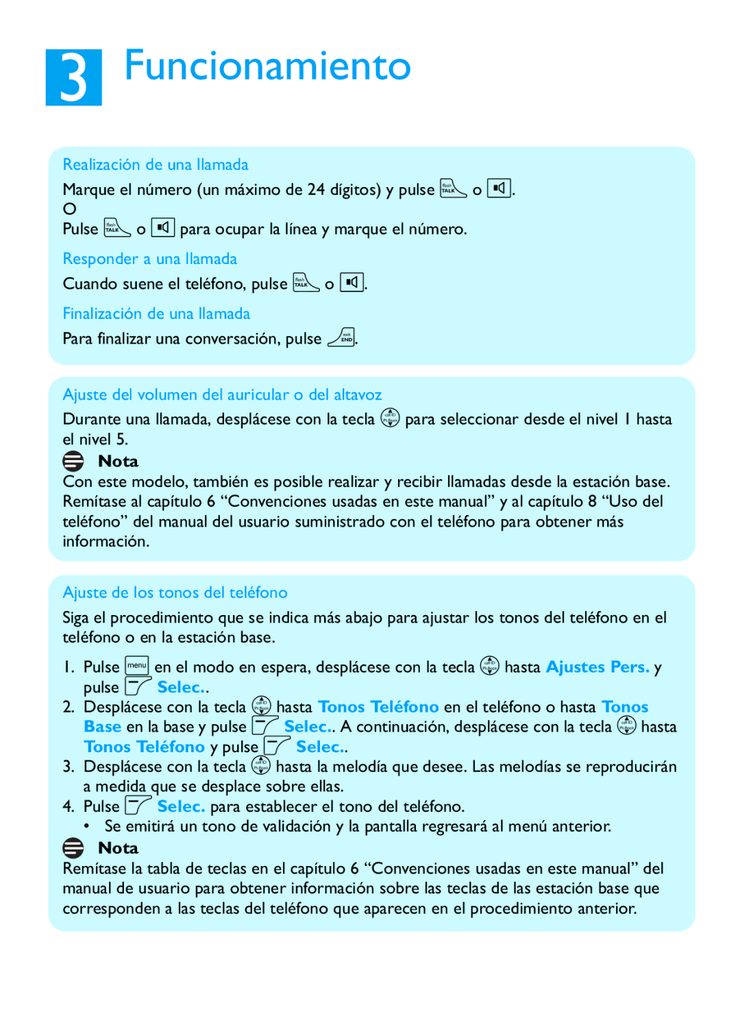 Philips SE658 manual Funcionamiento 