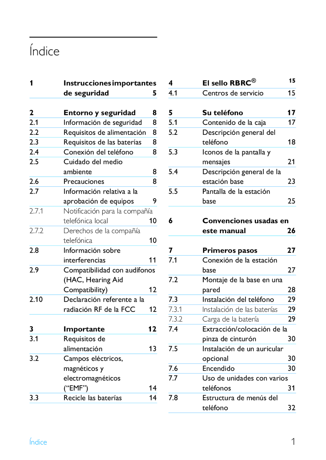 Philips SE659 manual Índice 