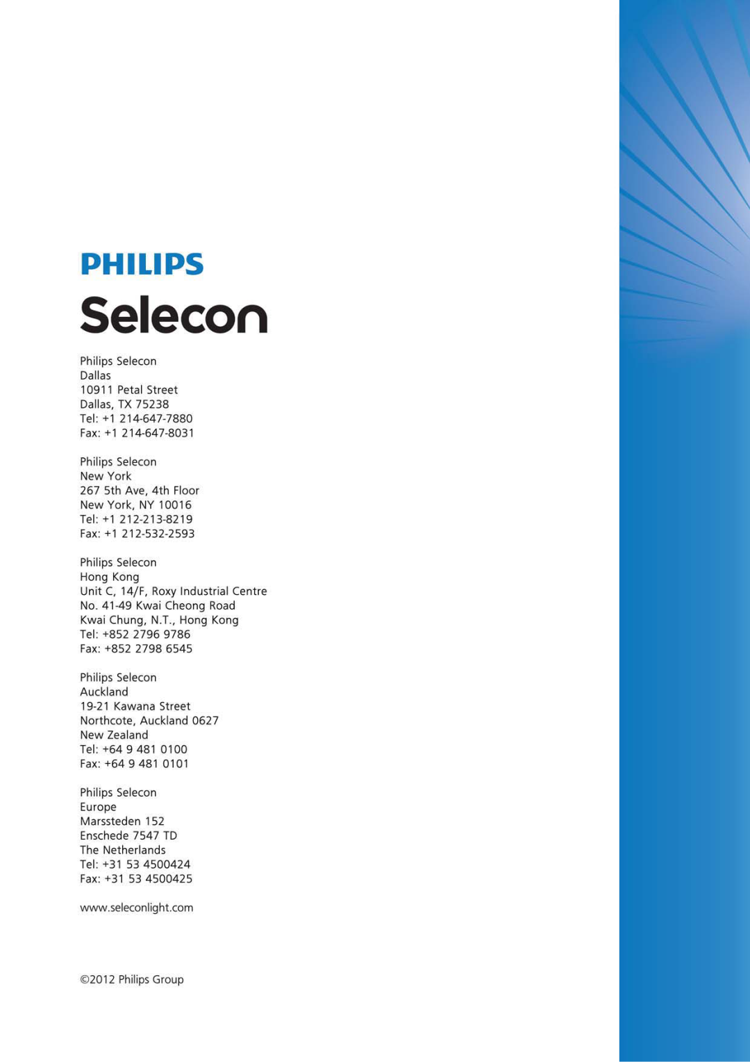 Philips Selecon manual 