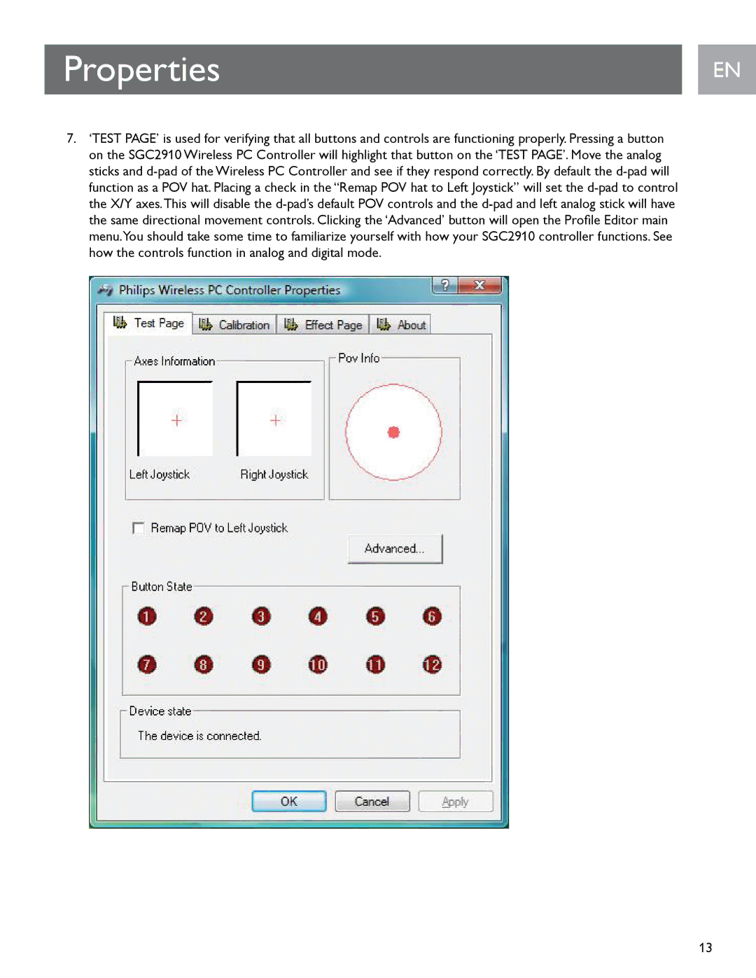 Philips SGC2910 user manual Properties 