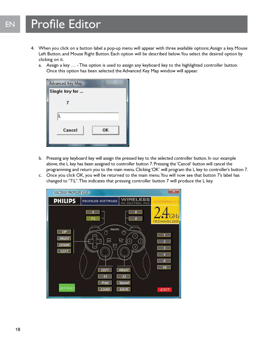 Philips SGC2910 user manual EN Profile Editor 