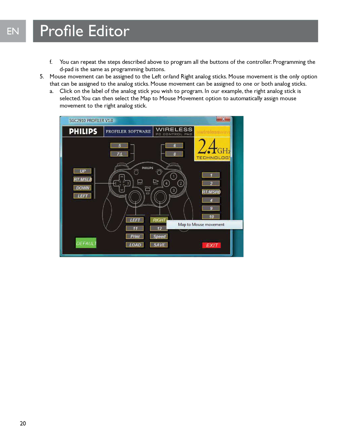 Philips SGC2910 user manual EN Profile Editor 