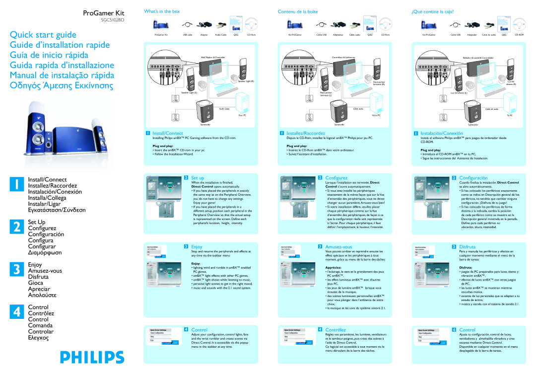 Philips SGC5102BD quick start Contrôlez Control Comanda Controlar 