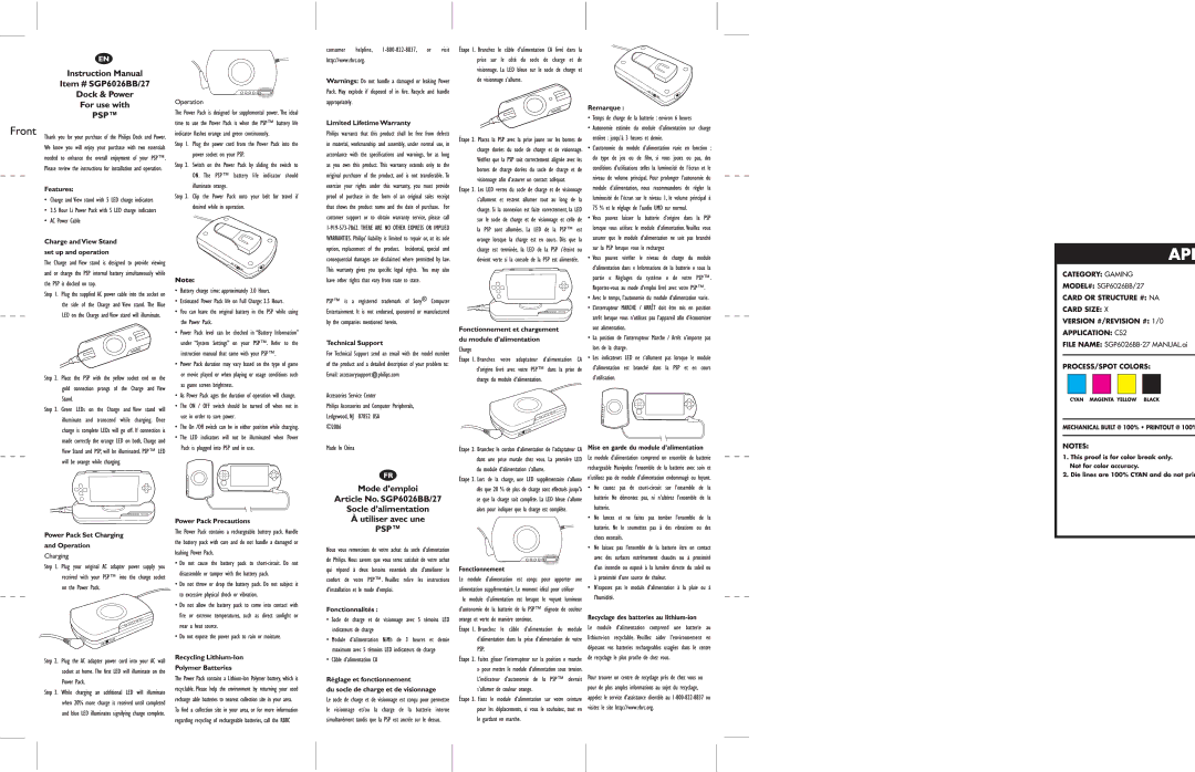 Philips SGP6026BB/27 manual 