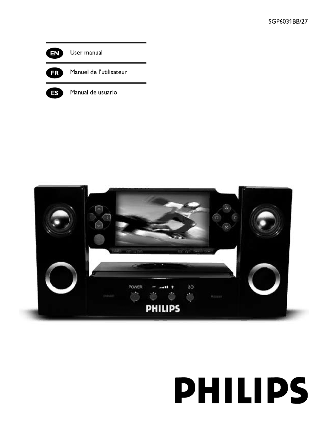 Philips user manual SGP6031BB/27 FR Manuel de l’utilisateur ES Manual de usuario 