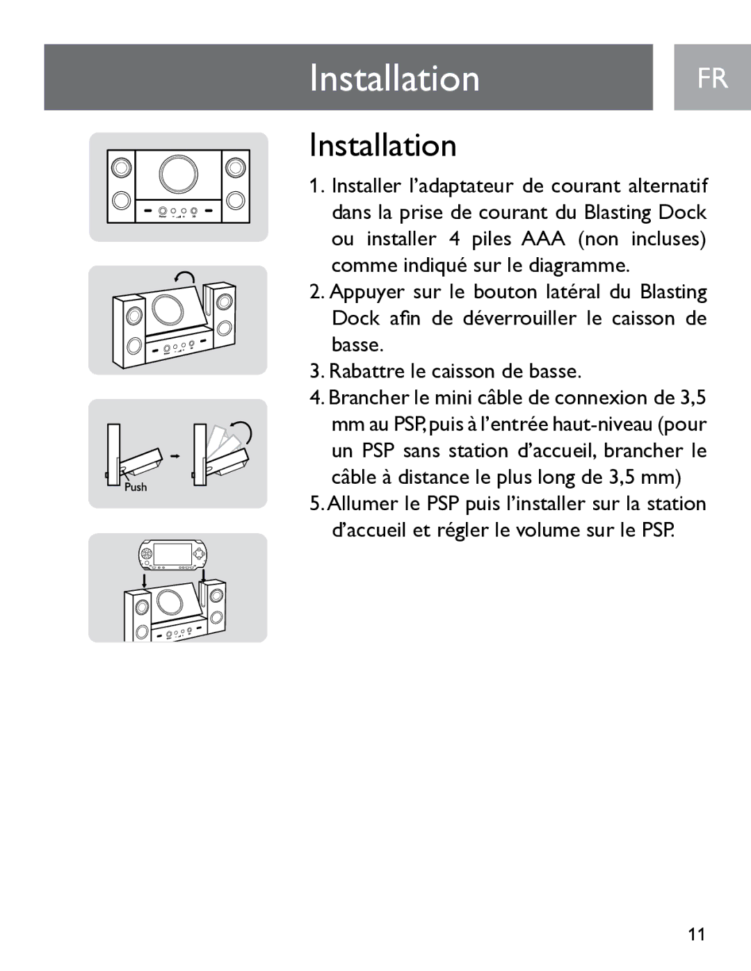 Philips SGP6031BB/27 user manual InstallationFR 