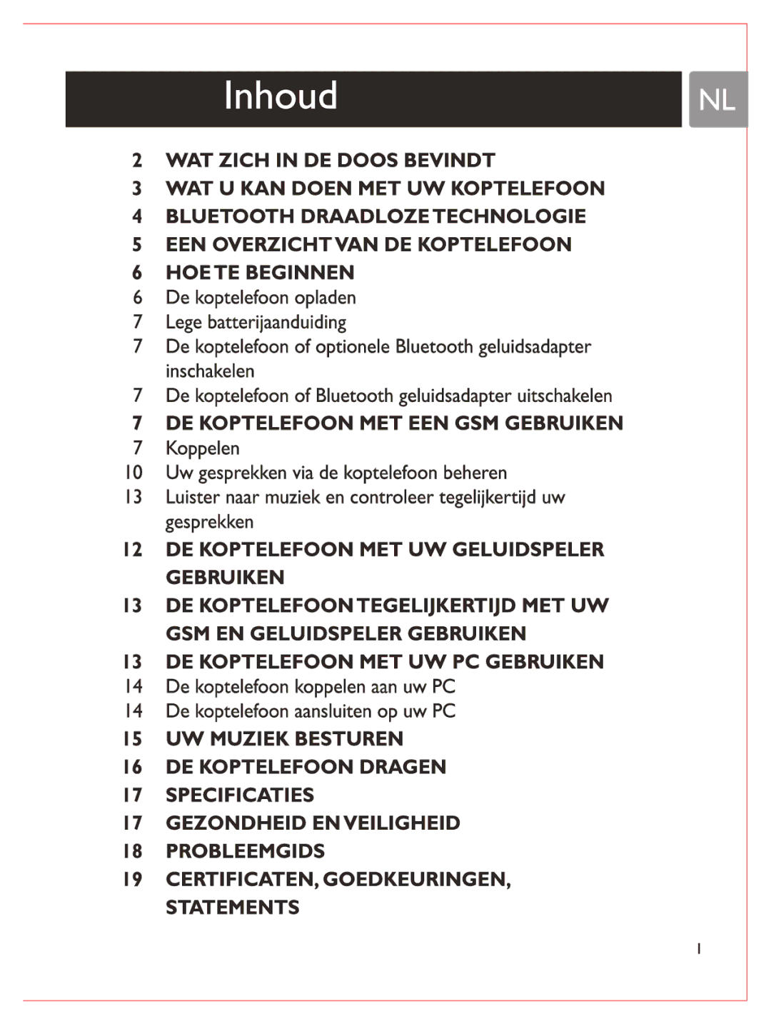 Philips SHB6100 manual 