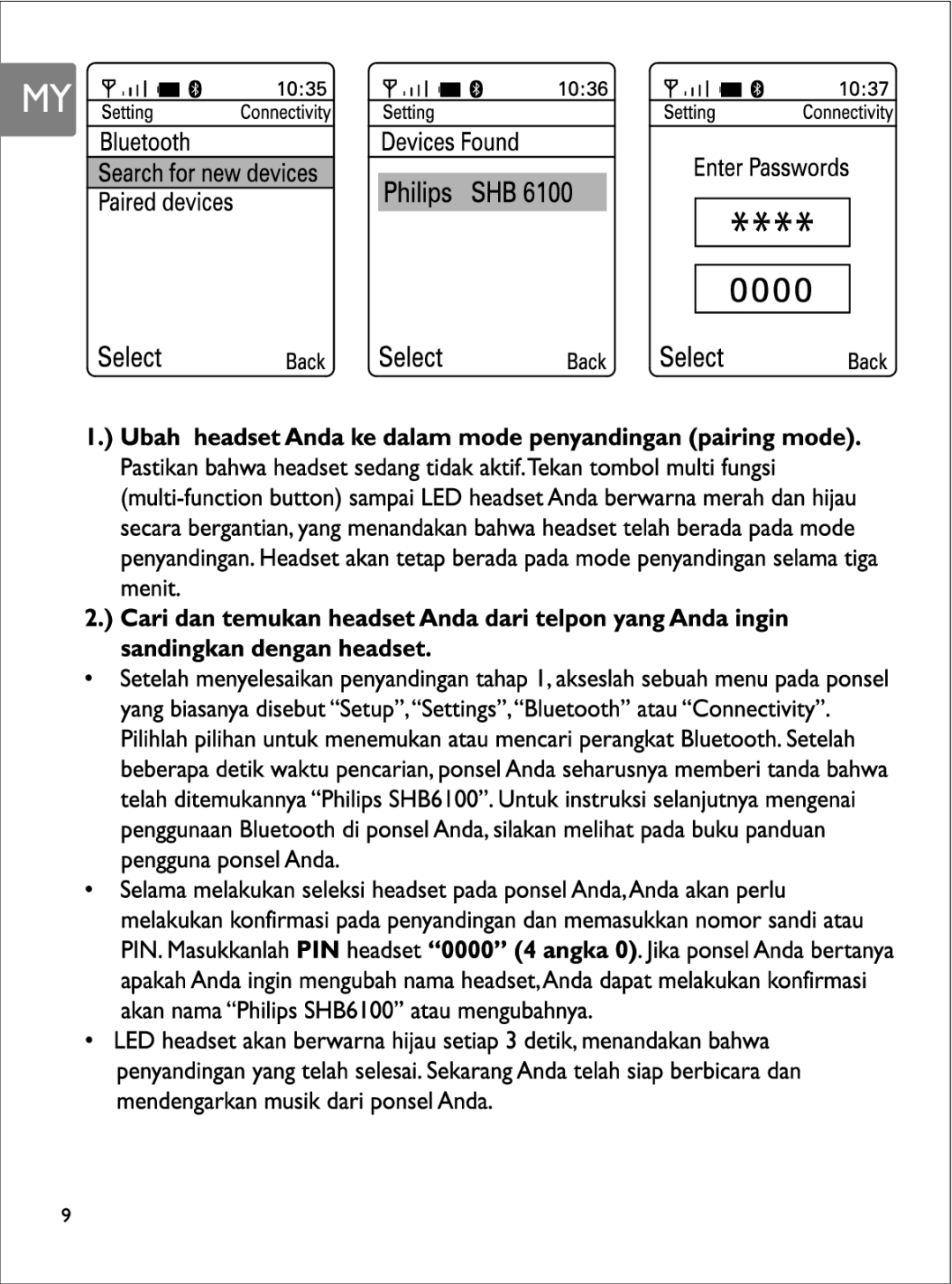 Philips SHB6103, SHB6102, SHB6100, SHB 6101 manual 