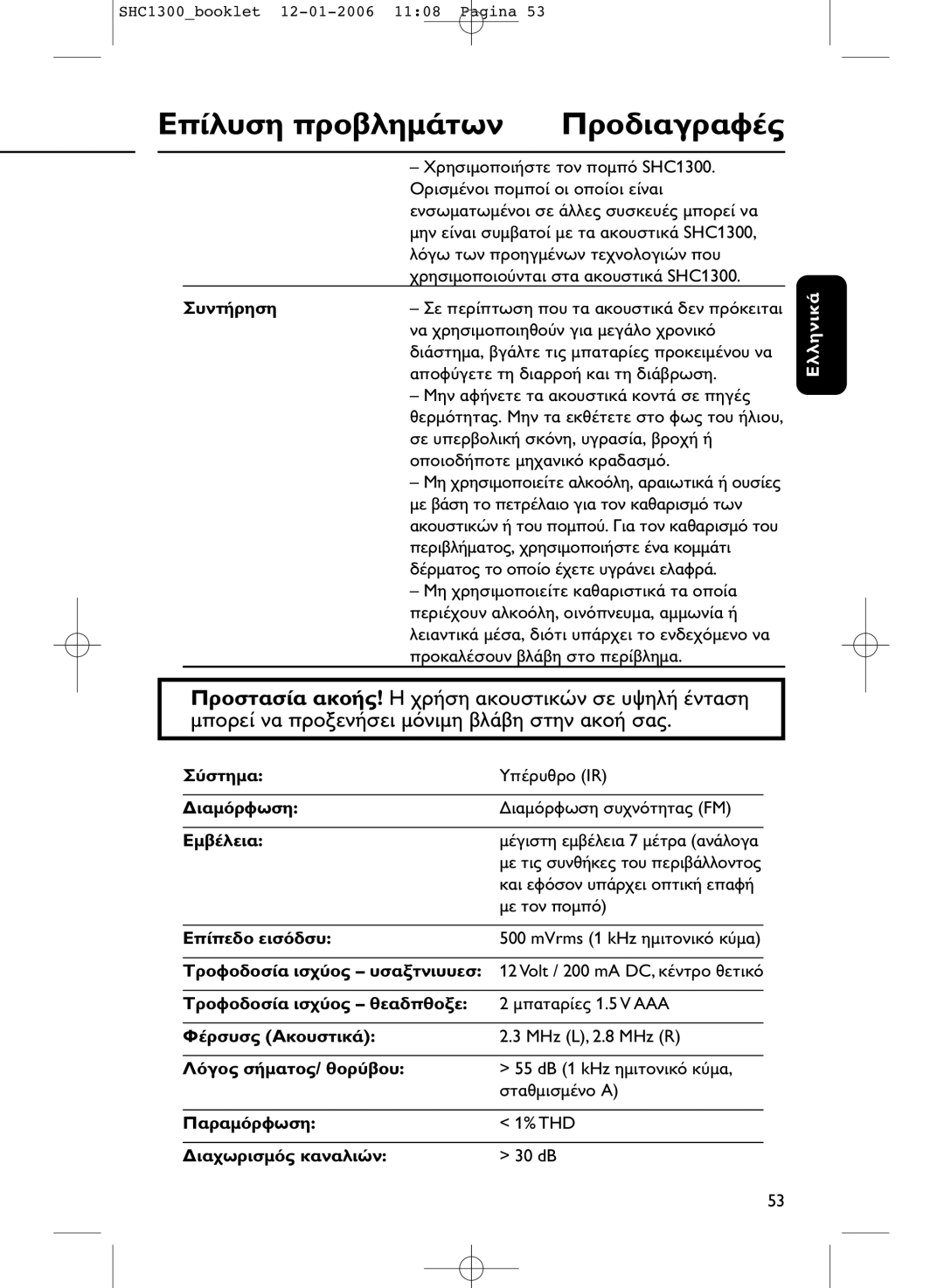 Philips SHC1300 manual 