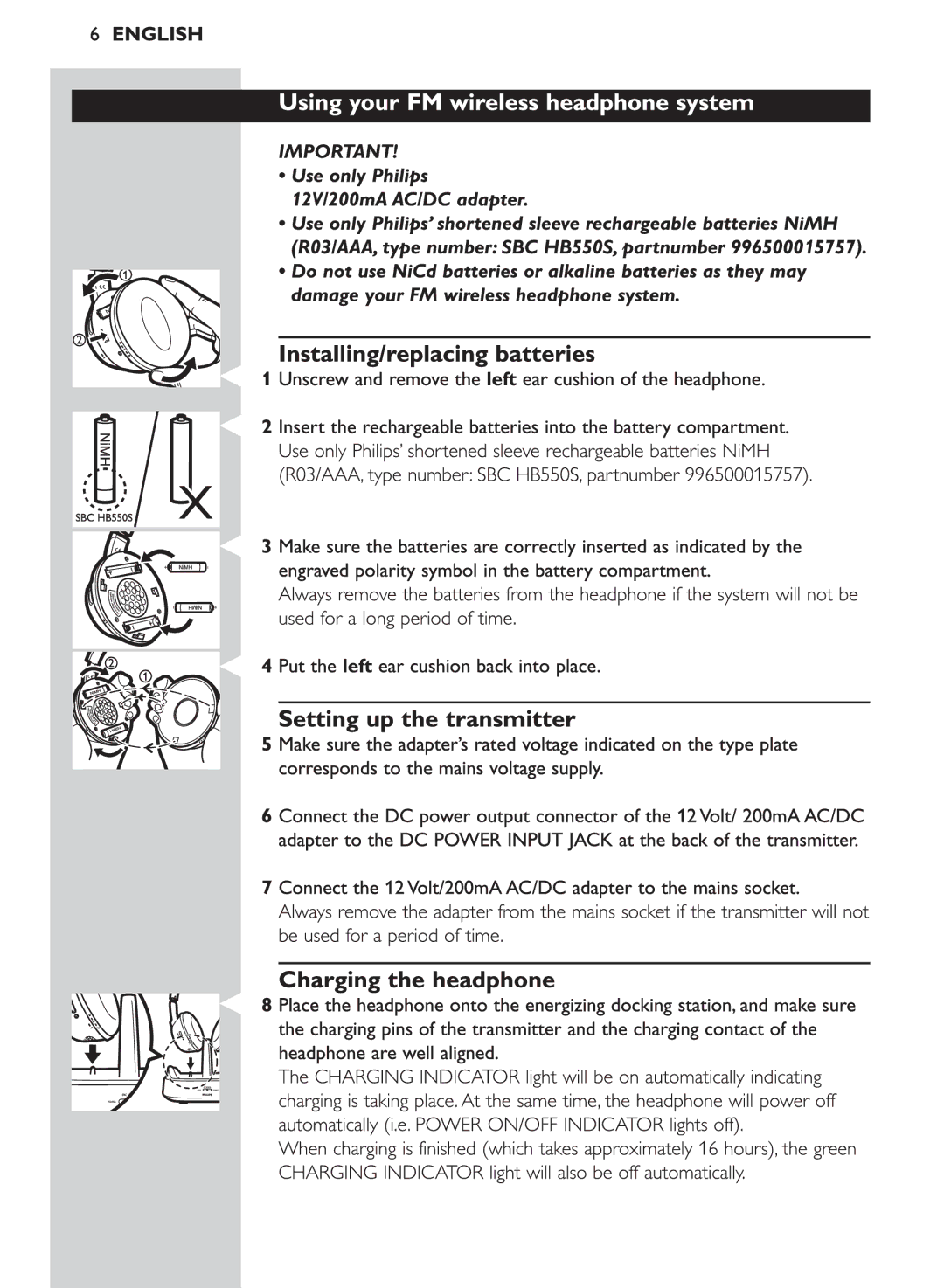 Philips SHC8525/00 manual 