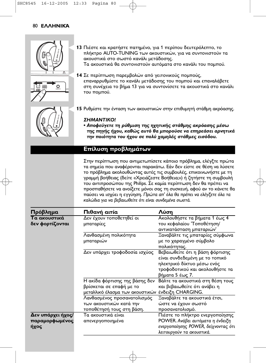 Philips SHC8545 manual 131, POWER, d 