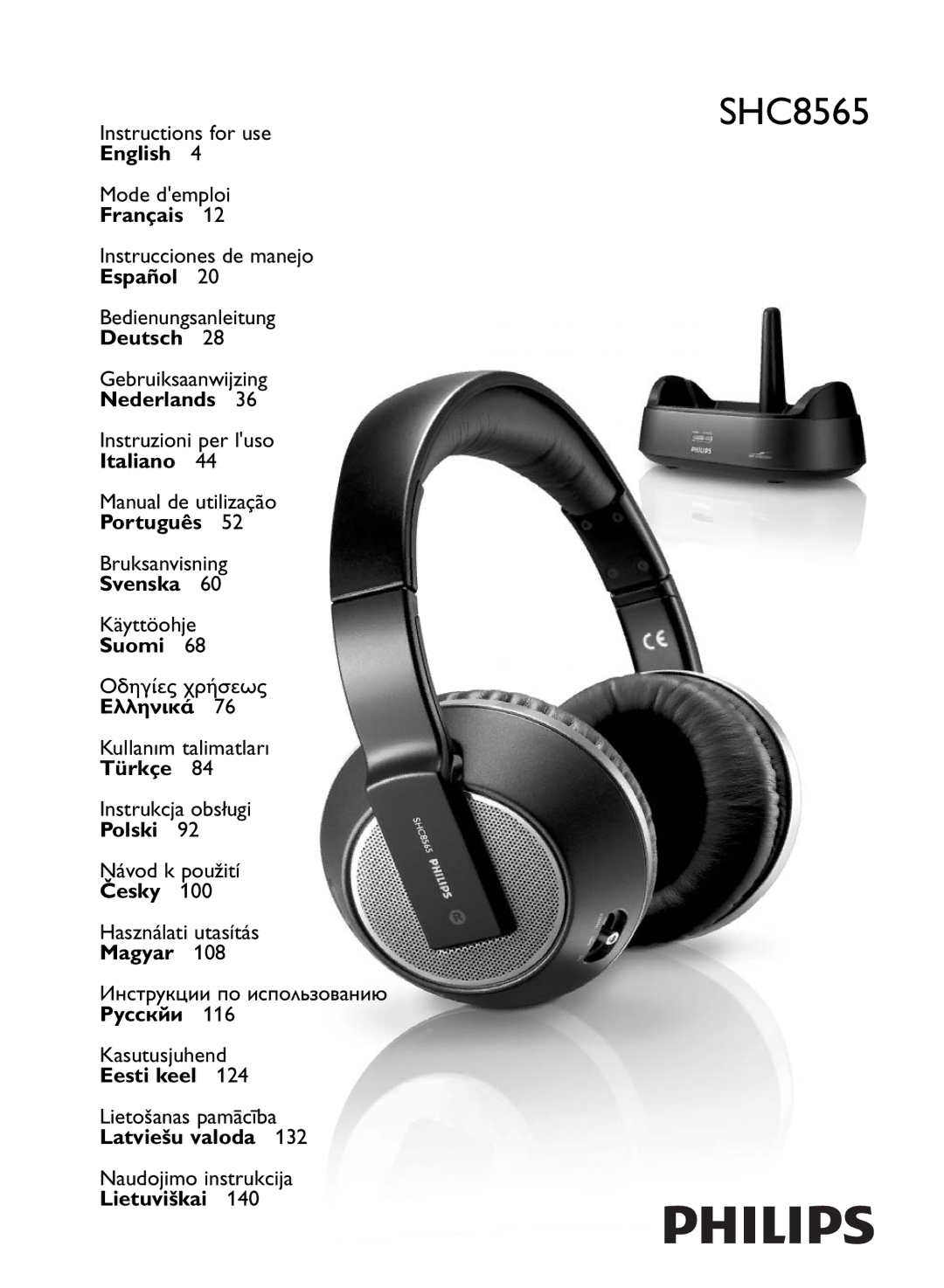 Philips SHC8565/00 manual English, Français, Español, Deutsch, Nederlands, Italiano, Português, Svenska, Suomi, Polski 