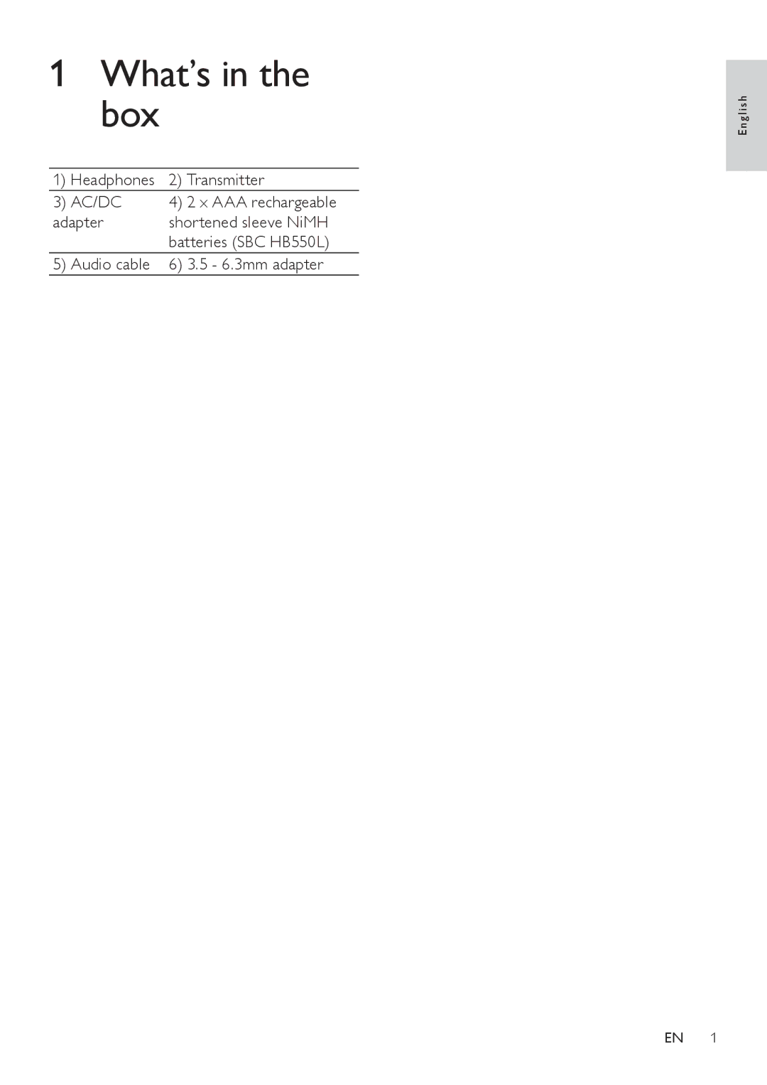 Philips SHC8575, SHC8535 user manual What’s in the box 