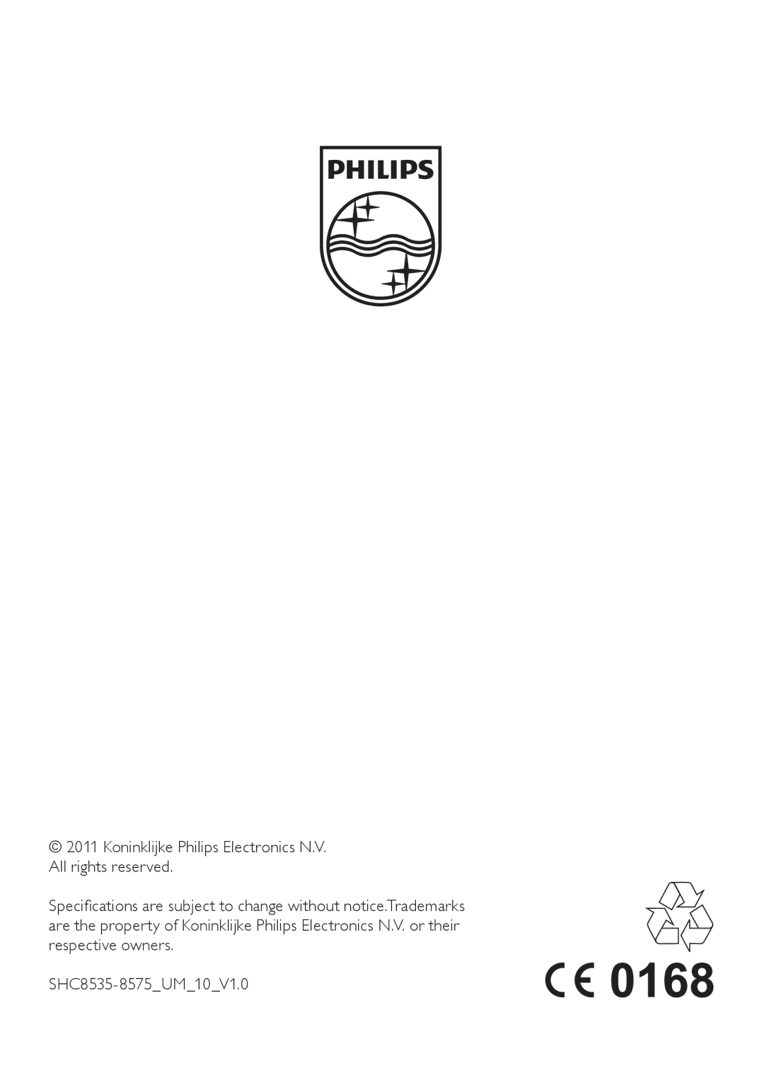 Philips SHC8535, SHC8575 user manual 