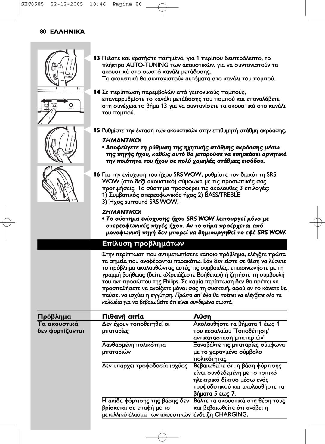 Philips SHC8585/05 manual 