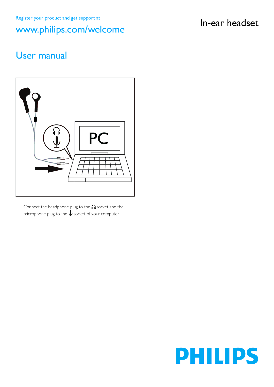 Philips SHM3100/37B user manual In-ear headset 