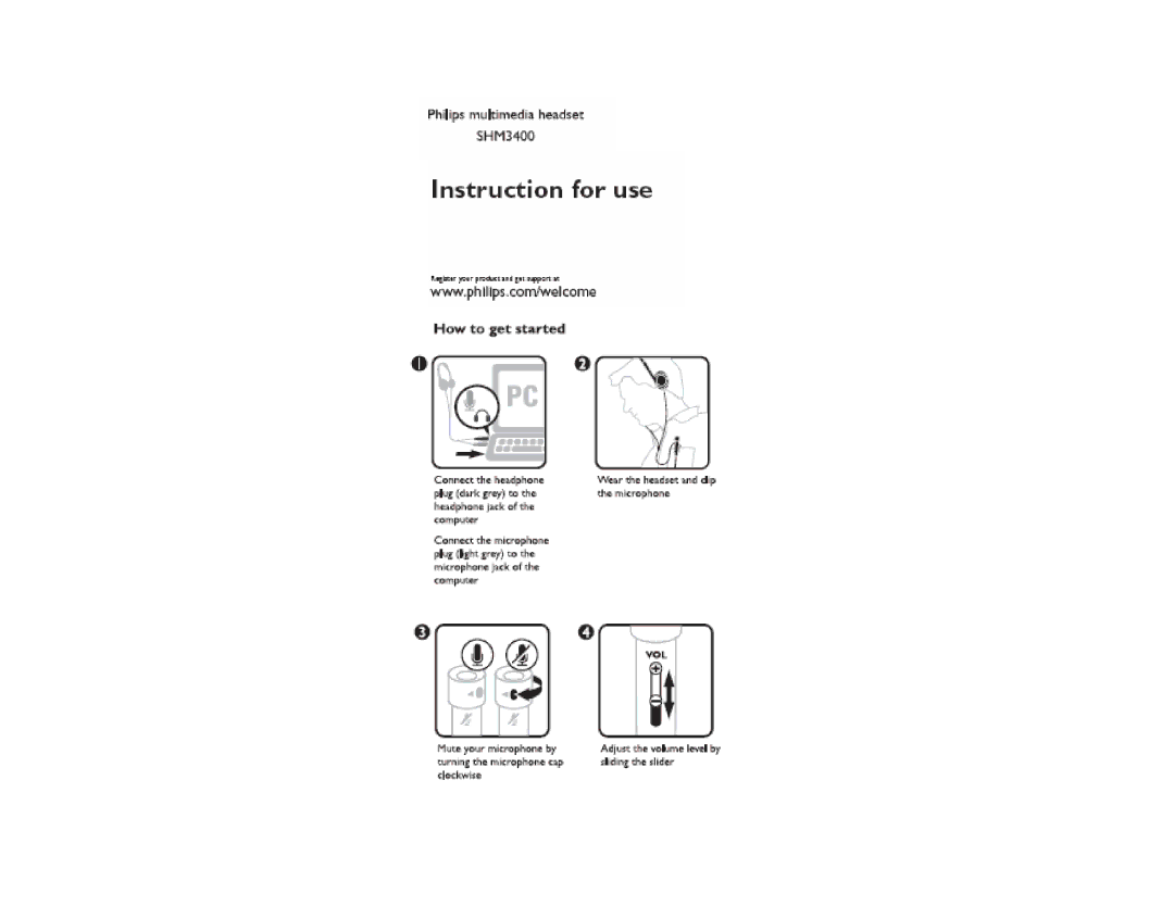 Philips SHM3400/27 manual 