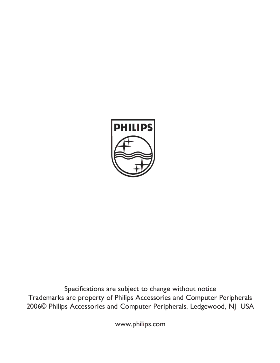 Philips SJA9190/17 user manual Specifications are subject to change without notice 