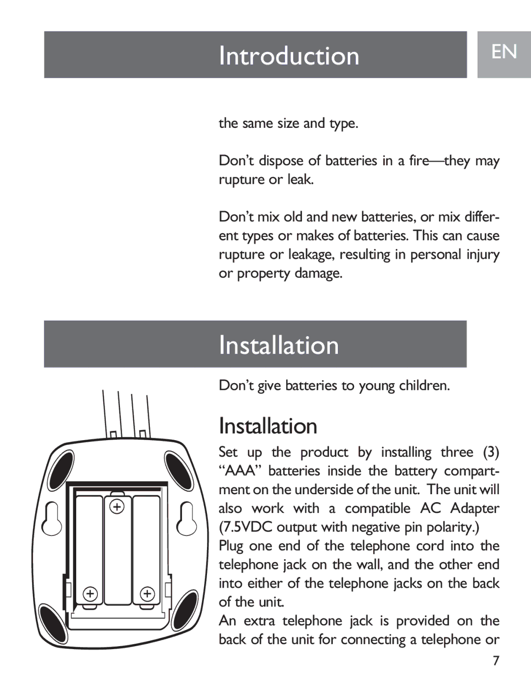 Philips SJA9190/17 user manual Introduction EN, Installation 