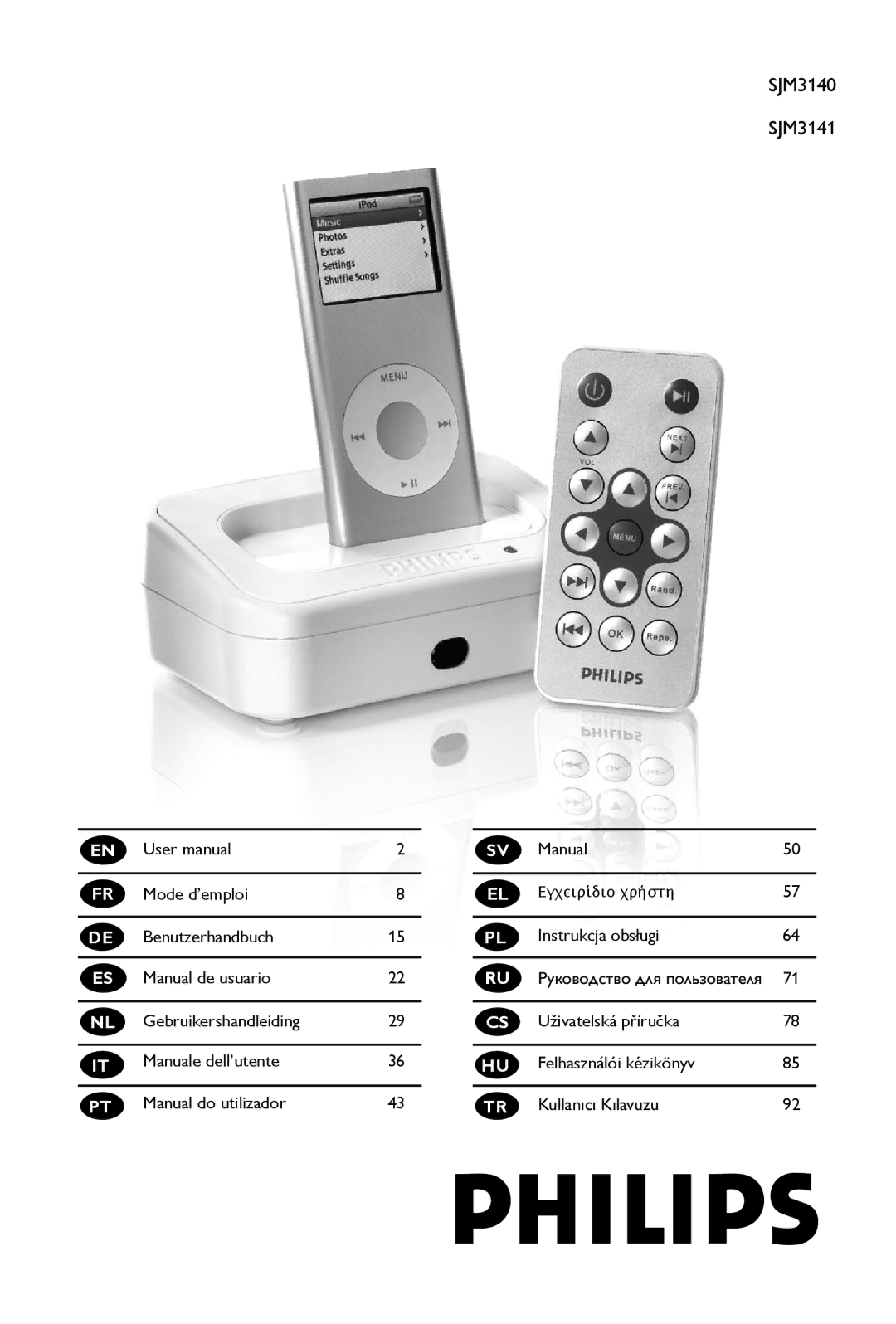 Philips user manual SJM3140 SJM3141 