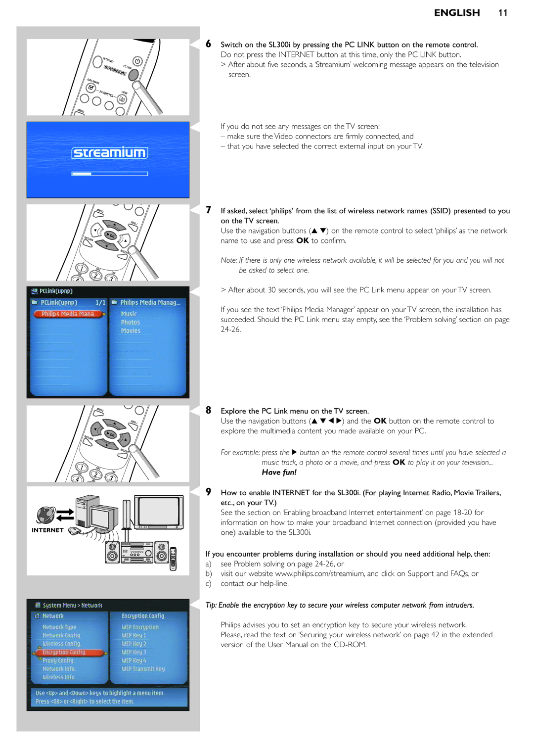 Philips SL300i manual Have fun 