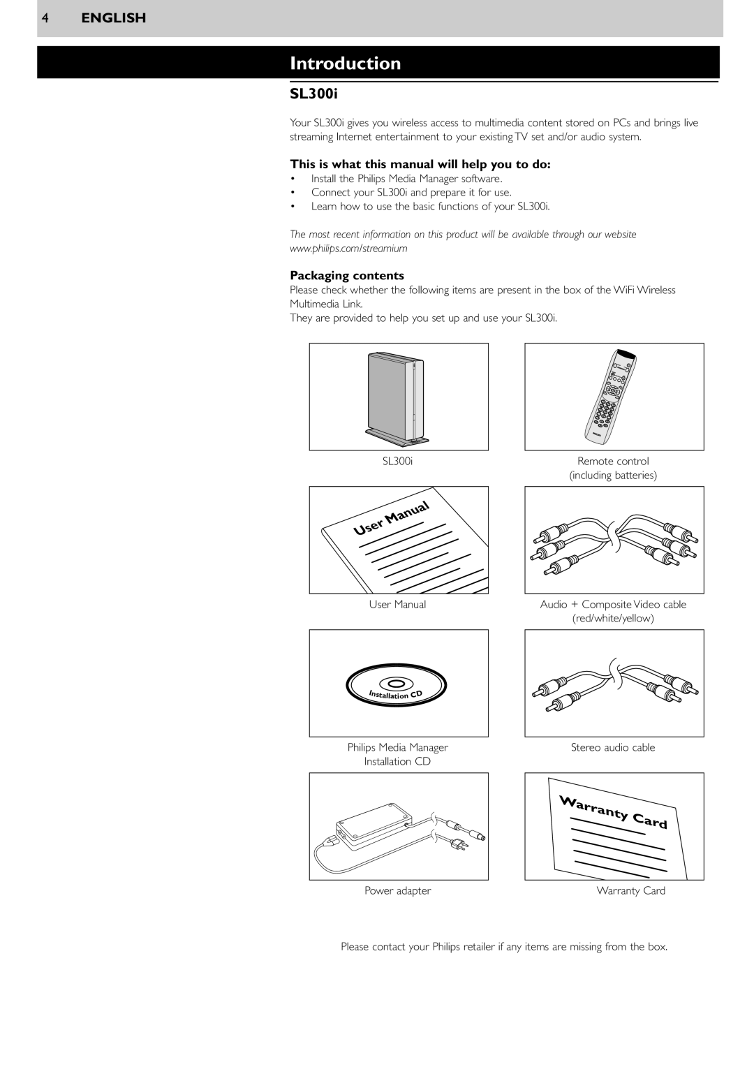 Philips SL300I/37 manual Introduction, SL300i, Card 