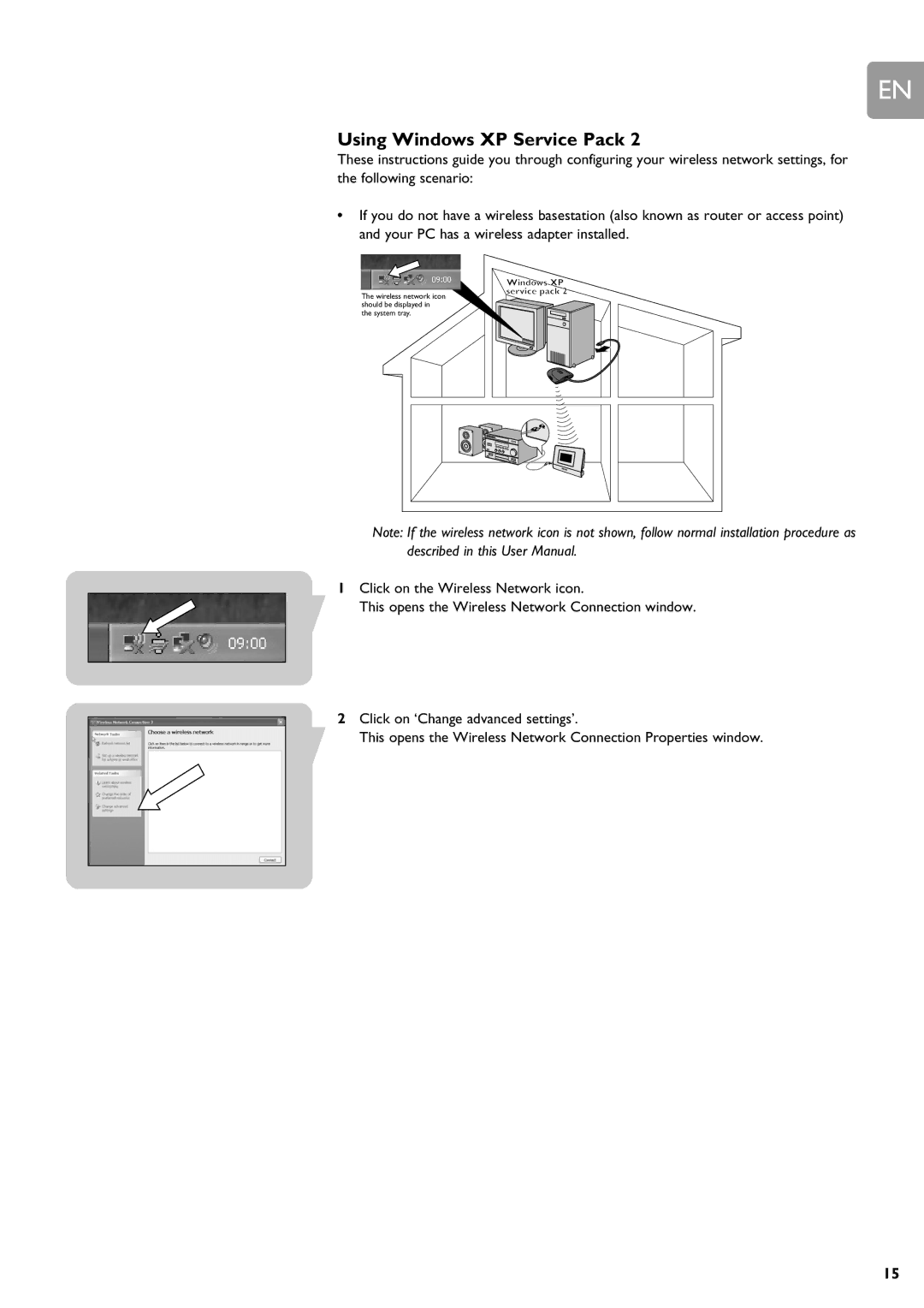 Philips SLA5500 user manual Using Windows XP Service Pack 