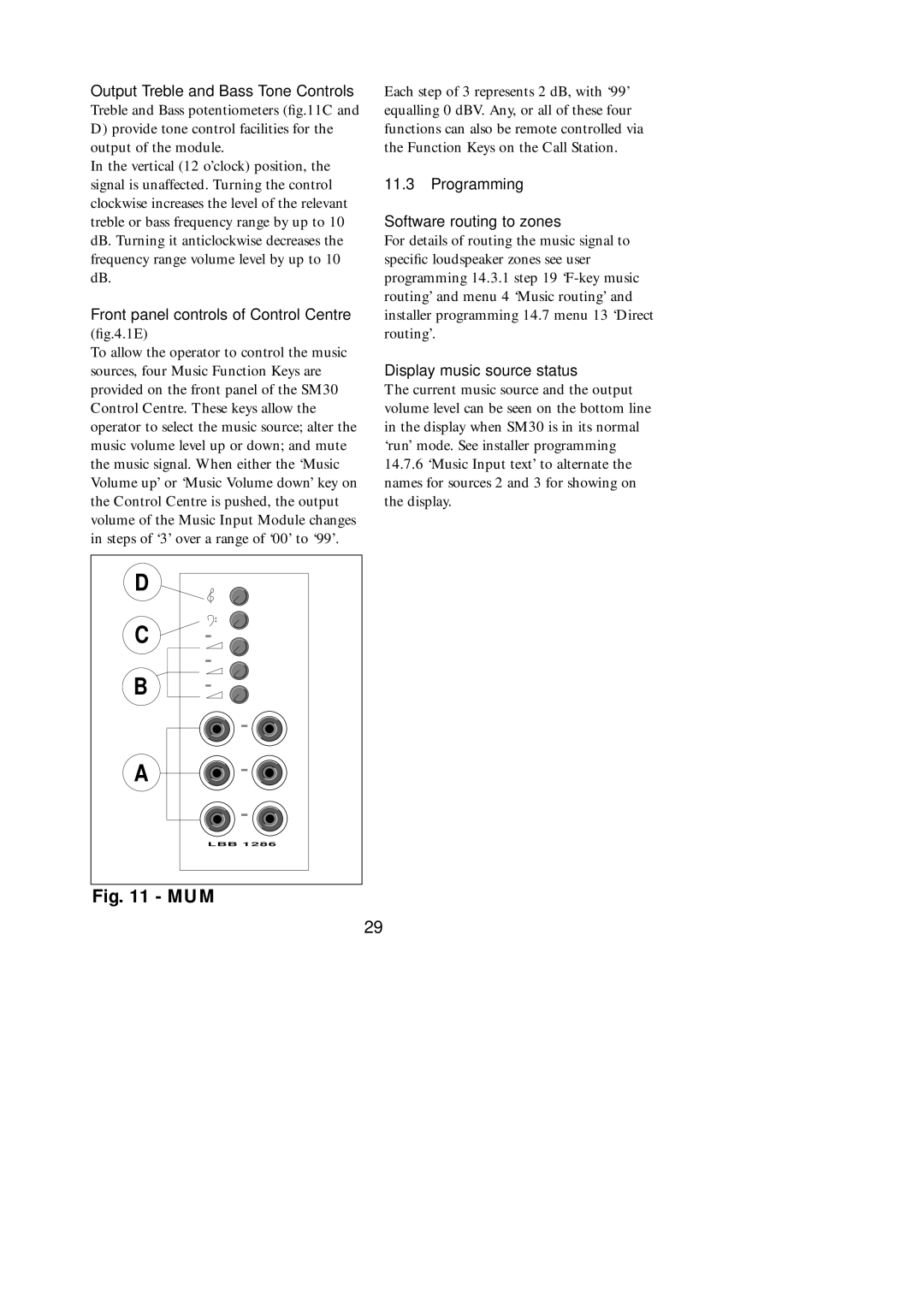 Philips SM30 manual Programming Software routing to zones, Display music source status 