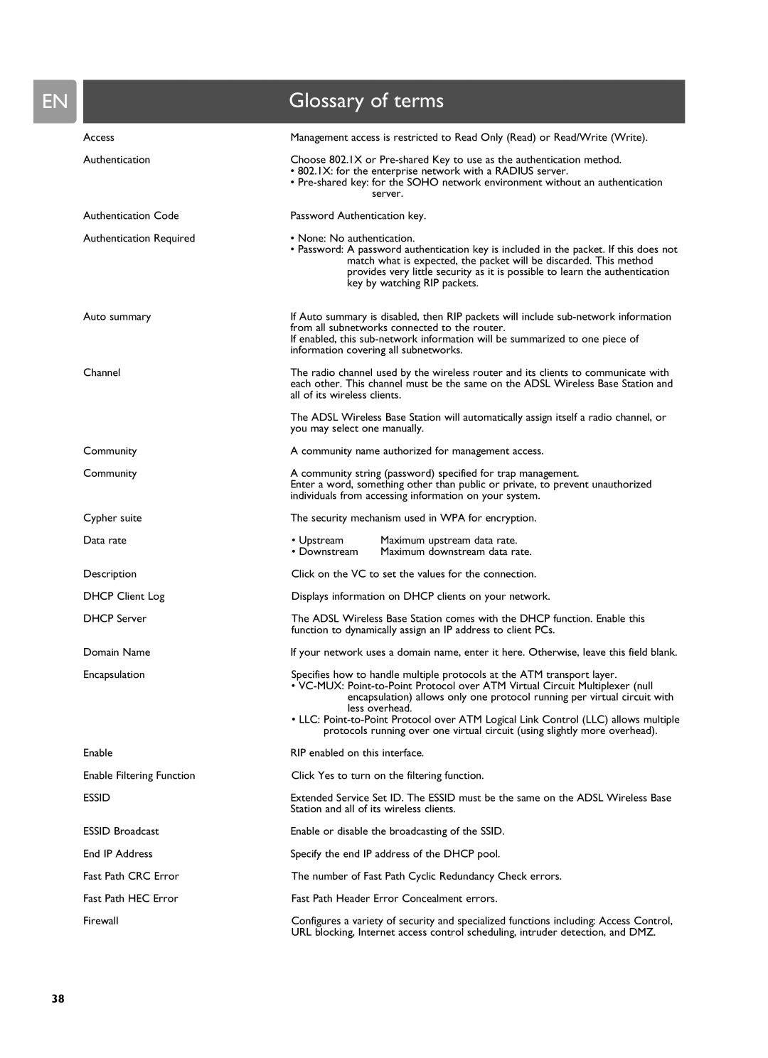 Philips SNA6500 Server, Key by watching RIP packets, Auto summary, From all subnetworks connected to the router, Channel 