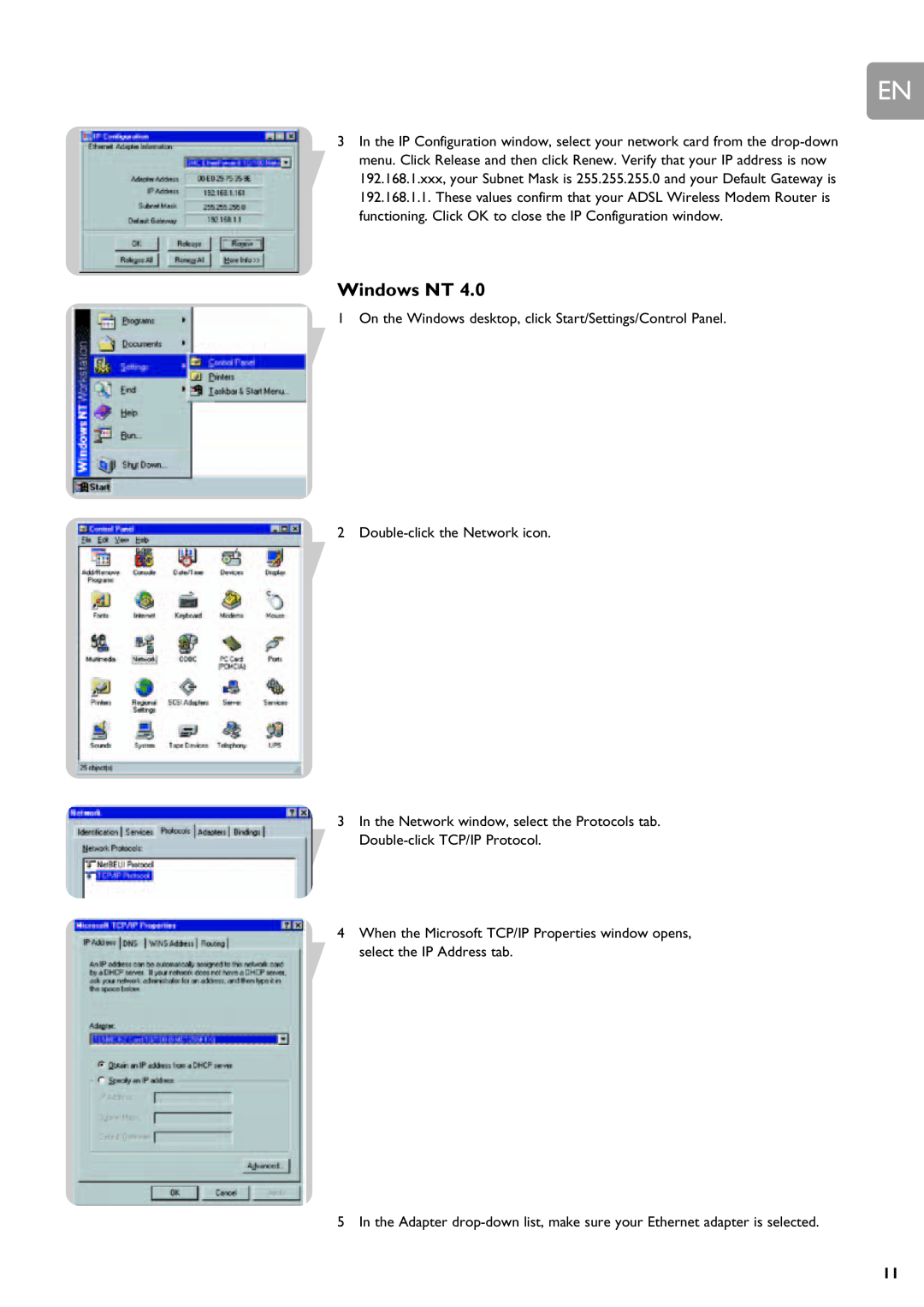 Philips SNA6640 user manual Windows NT 